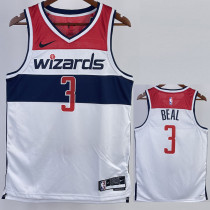 22/23 Wizards BEAL #3 White Top Quality Hot Pressing NBA Jersey