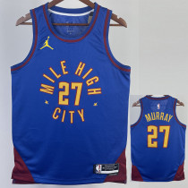 22/23 Nuggets MURRAY #27 Blue Top Quality Hot Pressing NBA Jersey (Trapeze Edition) 飞人版