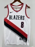 22/23 Trail Blazers AFIDIA #8 White City Edition Top Quality Hot Pressing NBA Jersey