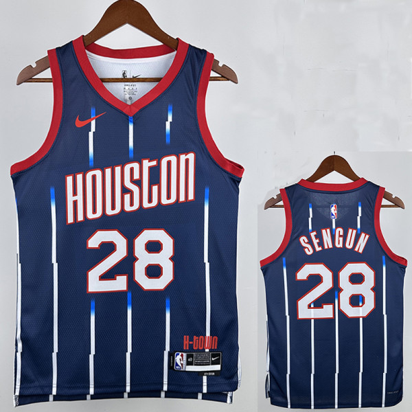 22/23  ROCKETS SENGUN #28 Blue Top Quality Hot Pressing NBA Jersey (City Edition)城市版