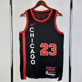 23/24 BULLS JORDAN #23 Black City Edition Top Quality Hot Pressing NBA Jersey