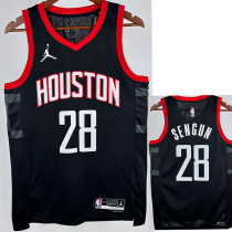 23/24 Rockets SENGUN #28 Black Top Quality Hot Pressing NBA Jersey (Trapeze Edition)飞人版
