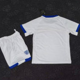 25/26 England Home Kids Soccer Jersey无星