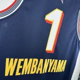 24/25 ALL-STAR WEMBANYAMA #1 Royal Blue Top Quality Hot Pressing NBA Jersey