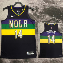 22/23 Pelicans INGRAM #14 Black City Edition Top Quality Hot Pressing NBA Jersey
