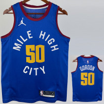 20/21 Nuggets GORDON #50 Blue Top Quality Hot Pressing NBA Jersey (Trapeze Edition) 飞人版