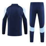 24/25 RMA Royal Blue& Blue sleeves Kids Half Pull Tracksuit (童装、半拉链)