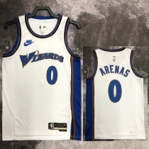 22/23 Wizards ARENAS #0 White Top Quality Hot Pressing NBA Jersey (Retro Logo)