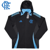 24/25 Flamengo Black Hooded Windbreaker