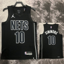 22/23 NETS SIMMONS #10 Black Top Quality Hot Pressing NBA Jersey (Trapeze Edition)