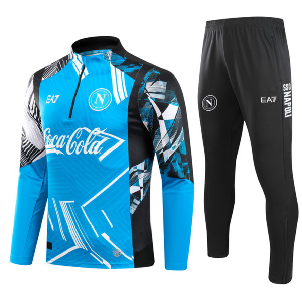24/25 Napoli Sky Blue Half Pull Tracksuit  (半拉链)