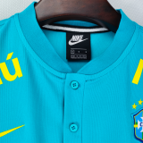 2021 Brazil Lake Blue  Retro Soccer Jersey