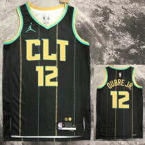 22/23 HORNETS OUBRE JR. #12 Black City Edition Top Quality Hot Pressing NBA Jersey