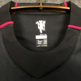 2007/2008 Man Utd Away Black Retro Soccer Jersey