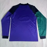 1995/1996 LIV Blue Goalkeeper Long Sleeve Retro Soccer Jersey