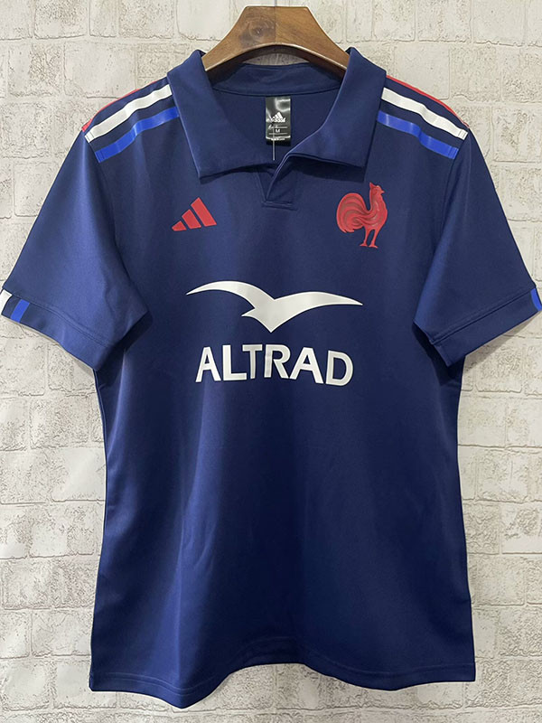 24/25 France Royal Blue Rugby  Short Sleeve