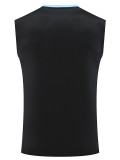 24/25  Argentina Black Tank top Training Shirts(黑色蓝肩）