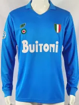 1987/1988 Napoli Home Long Sleeve Retro Soccer Jersey (长袖)