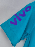 2021 Brazil Lake Blue  Retro Soccer Jersey