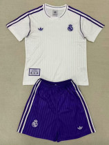 25/26 RMA Retro Edition White  Kids Soccer Jersey