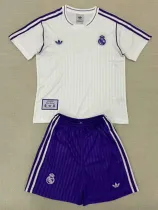 25/26 RMA Retro Edition White  Kids Soccer Jersey