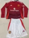 24/25 Man Utd Home Kids  Long Sleeve Soccer Jersey(童装长袖）