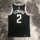 22/23 Clippers LEONARD #2 Black City Edition Top Quality Hot Pressing NBA Jersey
