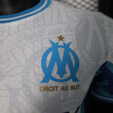24/25 Marseille White & Blue Special Edition Player Version Soccer Jersey (白蓝）