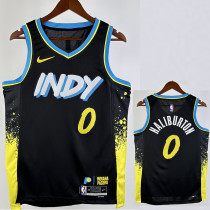 23/24 Indiana Pacers HALLBURTON #0 Black City Edition Top Quality Hot Pressing NBA Jersey
