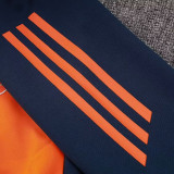24/25 Man Utd Orange  Half Pull Tracksuit  (橙色、半拉链)