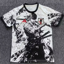 25/26 Japan Black and White Warrior Fans  Soccer Jersey