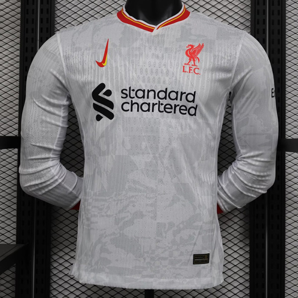 24/25 LIV Away Long Sleeve Player Version Soccer Jersey(长袖）