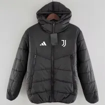 24/25 JUV Black Hooded Cotton Coat连帽棉衣