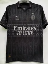 24/25 ACM Black  Co Branded version Fans Soccer Jersey
