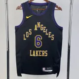 23/24 LAKERS JAMES #6 Black City Edition Top Quality Hot Pressing NBA Jersey