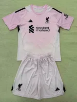 25/26  LIV Pink Goalkeeper Kids  Soccer Jersey