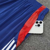 24/25 Spain Blue Training Shorts Pants(红边）