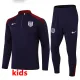 24/25  England Blue Purple Kids Half Pull Tracksuit  (半拉链)(儿童）