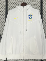 2024  Brazil white one sided hooded  Windbreaker （单面带帽风衣）