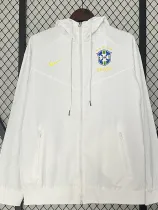 2024  Brazil white one sided hooded  Windbreaker （单面带帽风衣）