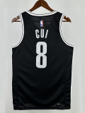22/23 Nets CUI YONGXI #8 Black Top Quality Hot Pressing NBA Jersey