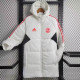 23/24 Bayern White Hooded Cotton Coat Red Edge (红色边) 棉衣