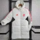 23/24 Bayern White Hooded Cotton Coat Red Edge (红色边) 棉衣