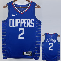 22/23 Clippers LEONARO #2 Blue Top Quality Hot Pressing NBA Jersey