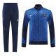 24/25 PSG  Blue Grid Pattern Jacket Tracksuit(02)