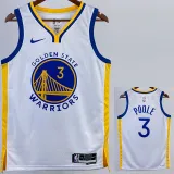 22/23 WARRIORS POOLE #3 White Top Quality Hot Pressing NBA Jersey (V领)