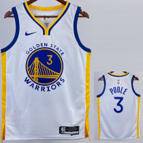 22/23 WARRIORS POOLE #3 White Top Quality Hot Pressing NBA Jersey (V领)
