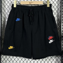 24/25 NK Black Cotton shorts(002、前彩色标、全棉)