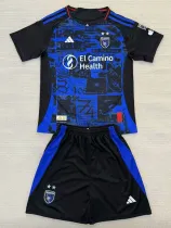 25/26 San Jose Earthquakes  Home Kids Soccer Jersey(带章）