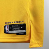 22/23 LAKERS KAZUHA #18 Yellow Top Quality Hot Pressing NBA Jersey(圆领)